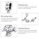 S925 Sterling Silver Cute Dog Pendant DIY Bracelet Necklace Accessories