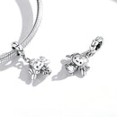 S925 Sterling Silver Cute Dog Pendant DIY Bracelet Necklace Accessories