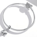 S925 Sterling Silver Cute Dog Pendant DIY Bracelet Necklace Accessories