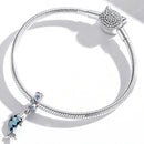 S925 Sterling Silver Small Fish Spit Bubbles Pendant DIY Bracelet Necklace Accessories