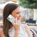 For Samsung Galaxy A22 4G EU Version / M32 Electroplating Marble Pattern IMD TPU Shockproof Case with Ring Holder(Green 003)