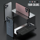 R-JUST RJ-52 3-Line Style Metal TPU Shockproof Protective Case For iPhone 13 Pro(Black)
