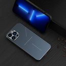 R-JUST RJ-52 3-Line Style Metal TPU Shockproof Protective Case For iPhone 13 Pro(Blue)