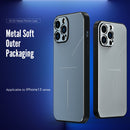 R-JUST RJ-52 3-Line Style Metal TPU Shockproof Protective Case For iPhone 13 Pro Max(Black)