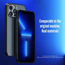 R-JUST RJ-52 3-Line Style Metal TPU Shockproof Protective Case For iPhone 13 Pro Max(Black)