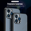 R-JUST RJ-52 3-Line Style Metal TPU Shockproof Protective Case For iPhone 13 Pro Max(Black)