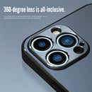 R-JUST RJ-52 3-Line Style Metal TPU Shockproof Protective Case For iPhone 13 Pro Max(Black)