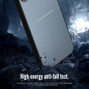 R-JUST RJ-52 3-Line Style Metal TPU Shockproof Protective Case For iPhone 13 Pro Max(Black)