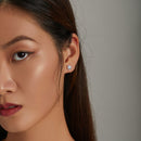 S925 Sterling Silver Heart Shaped Moonstone Women Earrings