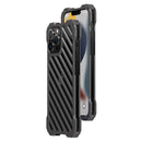 R-JUST RJ-50 Hollow Breathable Armor Metal Shockproof Protective Case For iPhone 13 mini(Deep Space Grey)