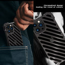 R-JUST RJ-50 Hollow Breathable Armor Metal Shockproof Protective Case For iPhone 13 Pro Max(Deep Space Grey)