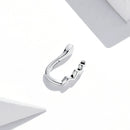 S925 Sterling Silver Wavy Lines Ear Bone Clip Women Earrings