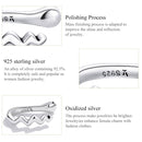 S925 Sterling Silver Wavy Lines Ear Bone Clip Women Earrings