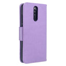 For Xiaomi Redmi 8 Embossing Two Butterflies Pattern Horizontal Flip PU Leather Case with Holder & Card Slot & Wallet & Lanyard(Purple)