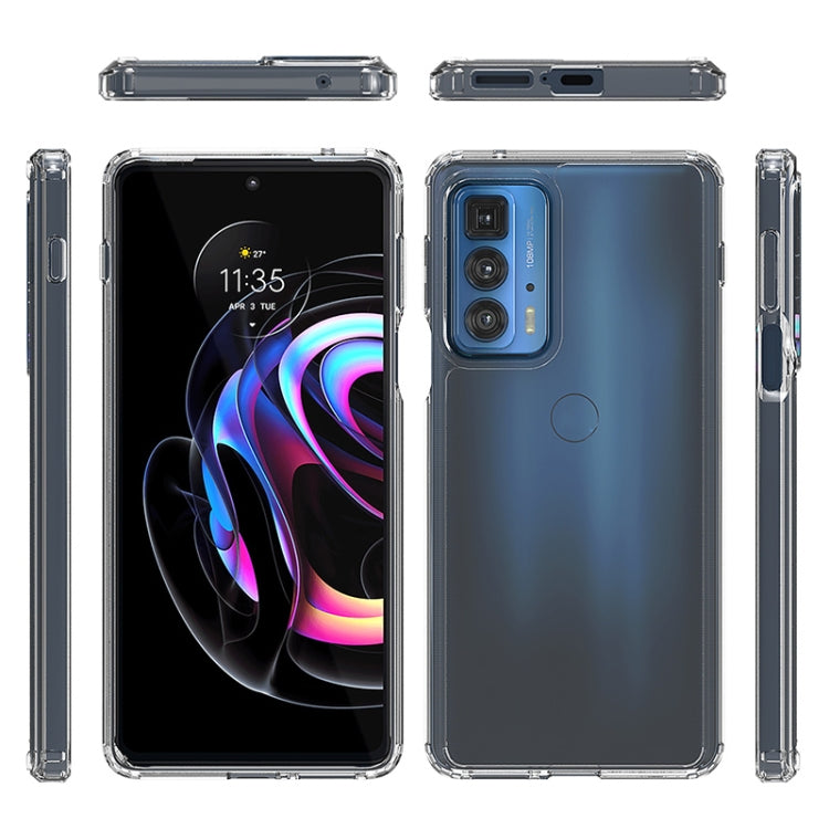 For Motorola Edge 20 Pro Shockproof Scratchproof TPU + Acrylic Protective Case(Black)