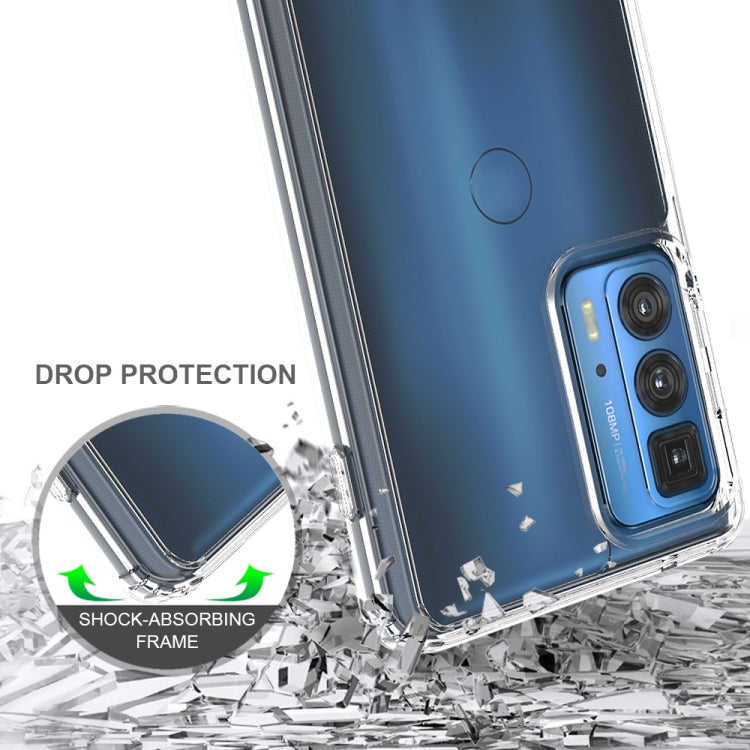 For Motorola Edge 20 Pro Shockproof Scratchproof TPU + Acrylic Protective Case(Black)