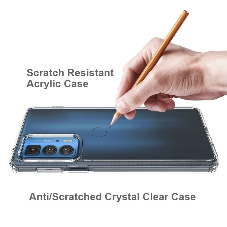 For Motorola Edge 20 Pro Shockproof Scratchproof TPU + Acrylic Protective Case(Black)