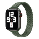 Small Waist Single Loop Nylon Braid Watch Band For Apple Watch Series 7 45mm / 6&SE&5&4 44mm / 3&2&1 42mm, Szie: XS 135mm(Dark Olive Green)