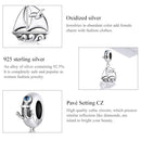 S925 Sterling Silver Zircon Sailboat Pendant DIY Bracelet Necklace Accessories