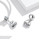 S925 Sterling Silver Zircon Sailboat Pendant DIY Bracelet Necklace Accessories