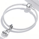 S925 Sterling Silver Zircon Sailboat Pendant DIY Bracelet Necklace Accessories