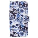 Horizontal Flip Leather Case with Holder & Card Slots & Photo Frame & Wallet For iPhone 13 Mini(Skull and Flower)