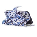 Horizontal Flip Leather Case with Holder & Card Slots & Photo Frame & Wallet For iPhone 13 Mini(Skull and Flower)