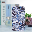 Horizontal Flip Leather Case with Holder & Card Slots & Photo Frame & Wallet For iPhone 13 Mini(Skull and Flower)