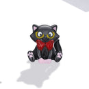 S925 Sterling Silver Elegant Black Cat Beads DIY Bracelet Necklace Accessories