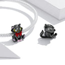 S925 Sterling Silver Elegant Black Cat Beads DIY Bracelet Necklace Accessories