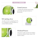 S925 Sterling Silver Green Tennis Beads DIY Bracelet Necklace Accessories