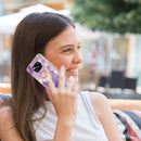 For Xiaomi Poco X3 NFC Electroplating Marble Pattern IMD TPU Shockproof Case with Ring Holder(Purple 002)