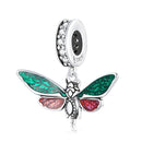 S925 Sterling Silver Retro Moth Pendant DIY Bracelet Necklace Accessories