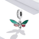 S925 Sterling Silver Retro Moth Pendant DIY Bracelet Necklace Accessories