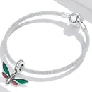 S925 Sterling Silver Retro Moth Pendant DIY Bracelet Necklace Accessories