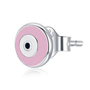 S925 Sterling Silver Demon Eye Women Earrings(Pink)
