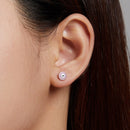 S925 Sterling Silver Demon Eye Women Earrings(Pink)