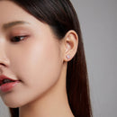 S925 Sterling Silver Demon Eye Women Earrings(Pink)
