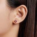 S925 Sterling Silver Demon Eye Women Earrings(Red)