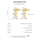 S925 Sterling Silver Exquisite Christmas Tree Ear Studs Women Earrings(Gold)