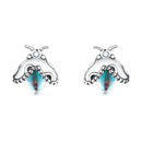 S925 Sterling Silver Shining Beetle Ear Studs Women Earrings