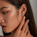 S925 Sterling Silver Shining Beetle Ear Studs Women Earrings