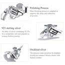 S925 Sterling Silver Revolver Ear Studs Women Earrings