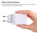 3 USB Ports LED Digital Display Travel Charger, US Plug(White)