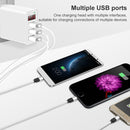 3 USB Ports LED Digital Display Travel Charger, US Plug(White)