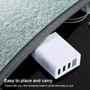 3 USB Ports LED Digital Display Travel Charger, US Plug(White)