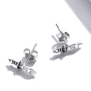 S925 Sterling Silver Creative Dagger Ear Studs Women Earrings