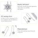 S925 Sterling Silver Snowflake Ear Line Women Earrings