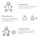 S925 Sterling Silver Gingerbread Man Ear Studs Women Earrings