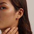 S925 Sterling Silver Gingerbread Man Ear Studs Women Earrings
